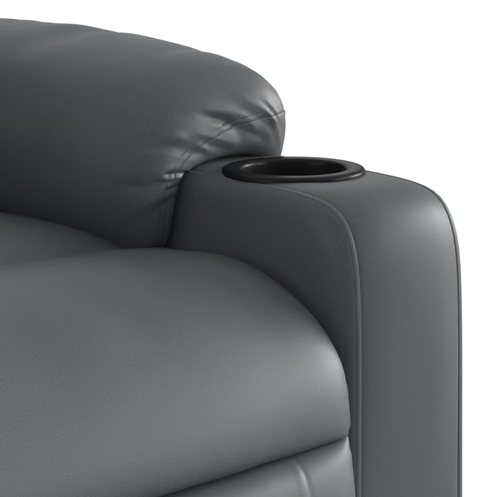 Massagesessel Relaxsessel Grau Kunstleder