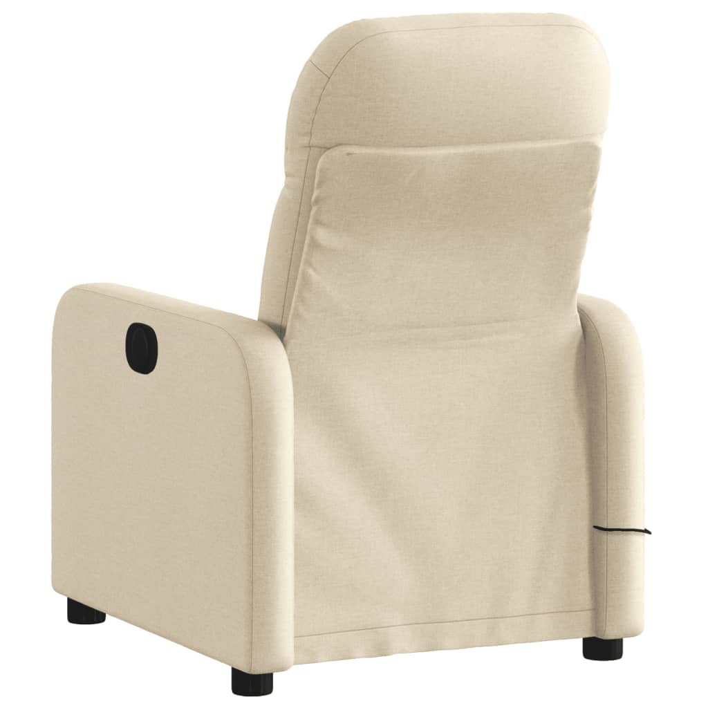 Massage-Relaxsessel, cremefarbener Stoff