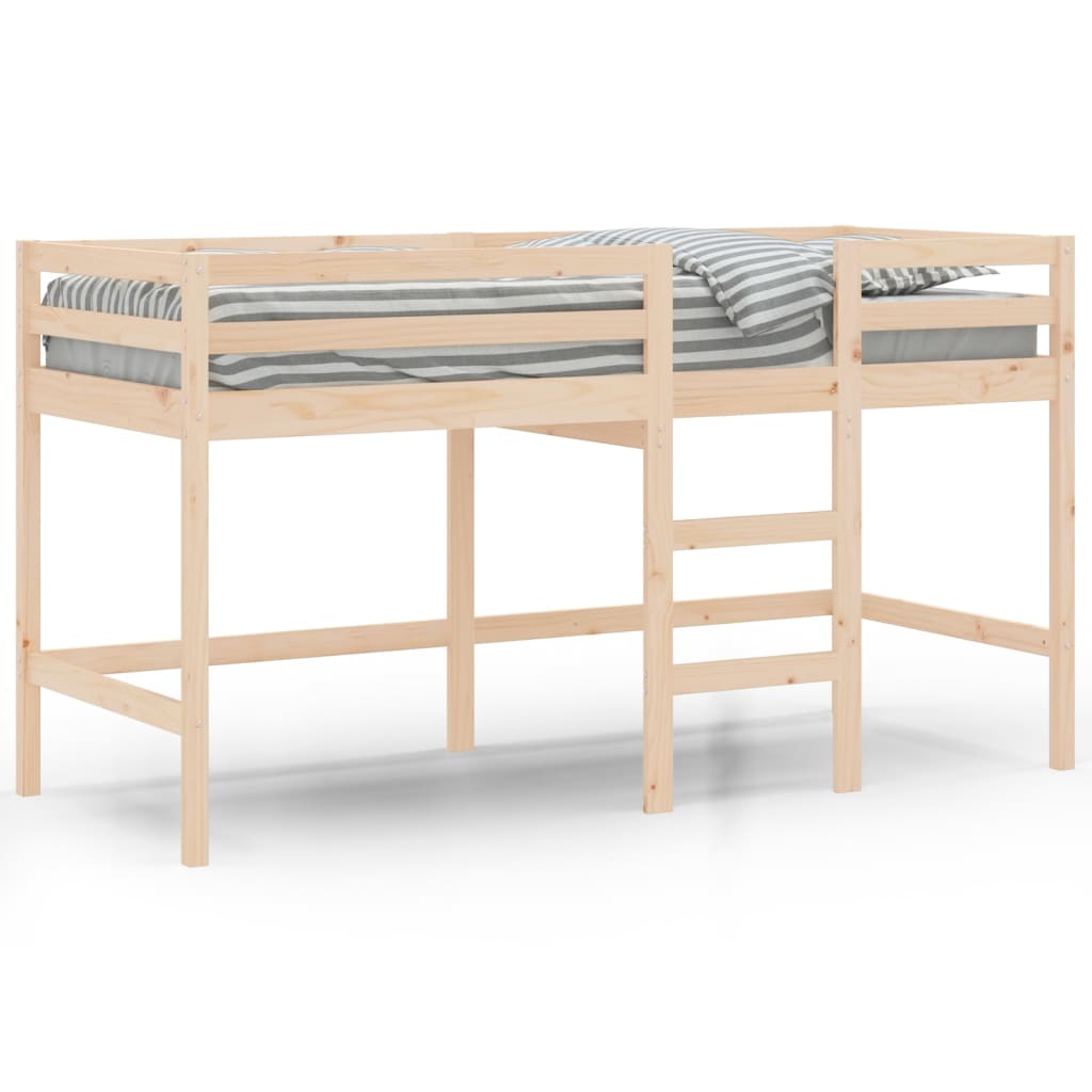 Children's loft bed with ladder 80x200 cm solid pine wood
