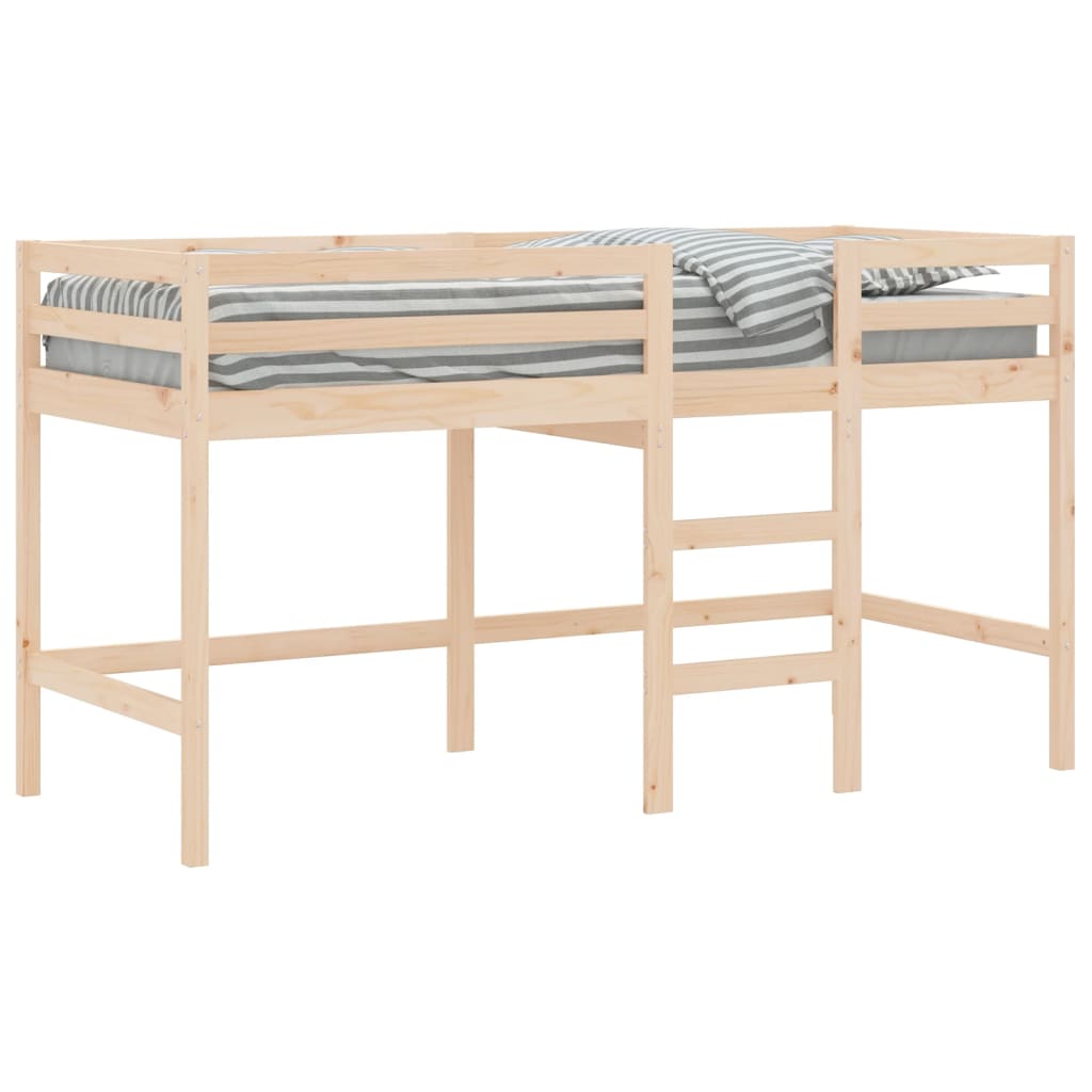 Children's loft bed with ladder 80x200 cm solid pine wood
