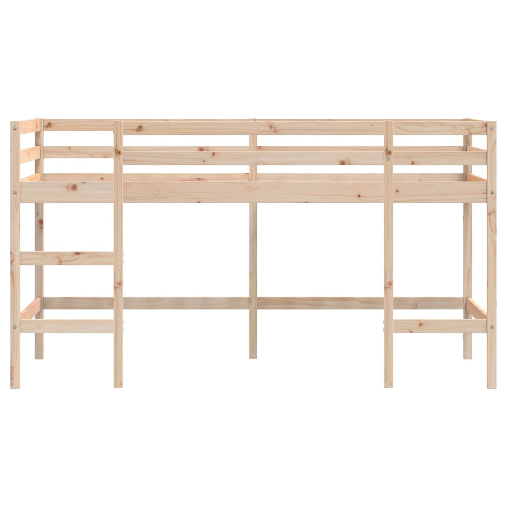 Children's loft bed with ladder 80x200 cm solid pine wood