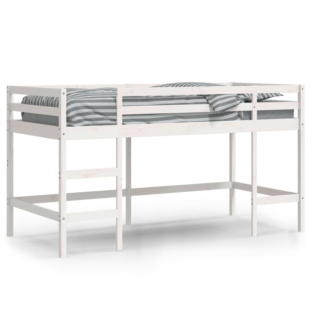 Children's loft bed with ladder 90x190 cm solid pine wood