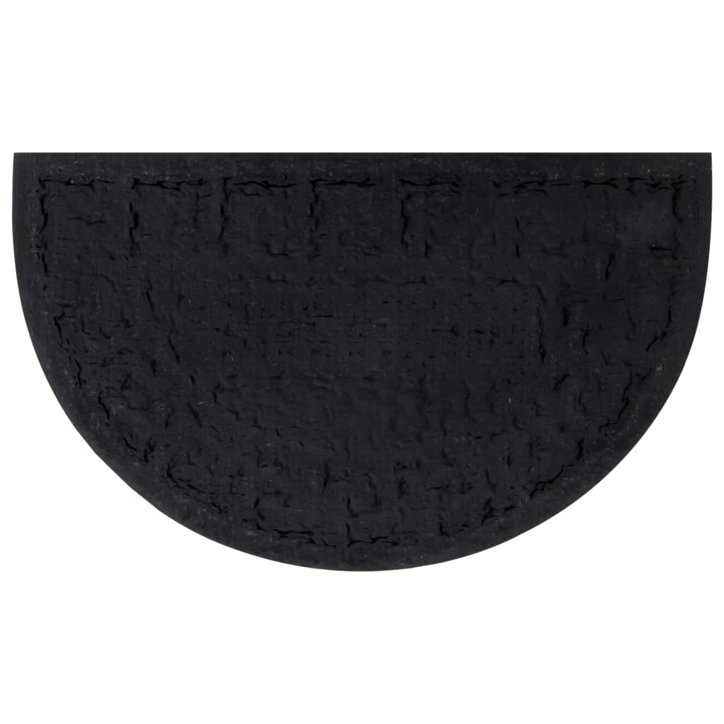Fußmatte Halbrund 45x75 cm Gummi und Kokosfaser