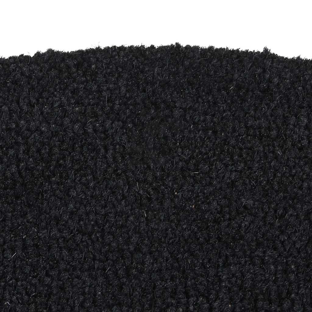 Fußmatte Schwarz Halbrund 50x80 cm Kokosfaser Getuftet