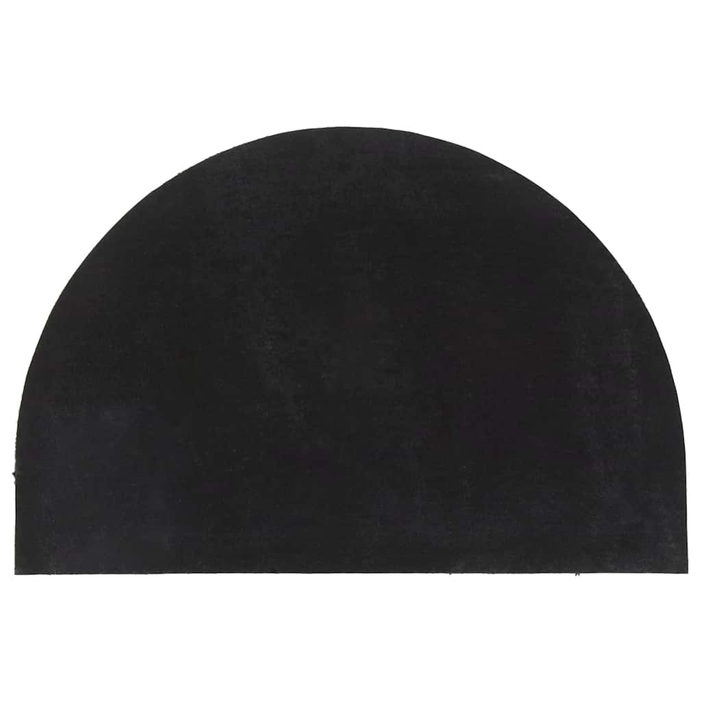 Fußmatte Schwarz Halbrund 60x90 cm Kokosfaser Getuftet