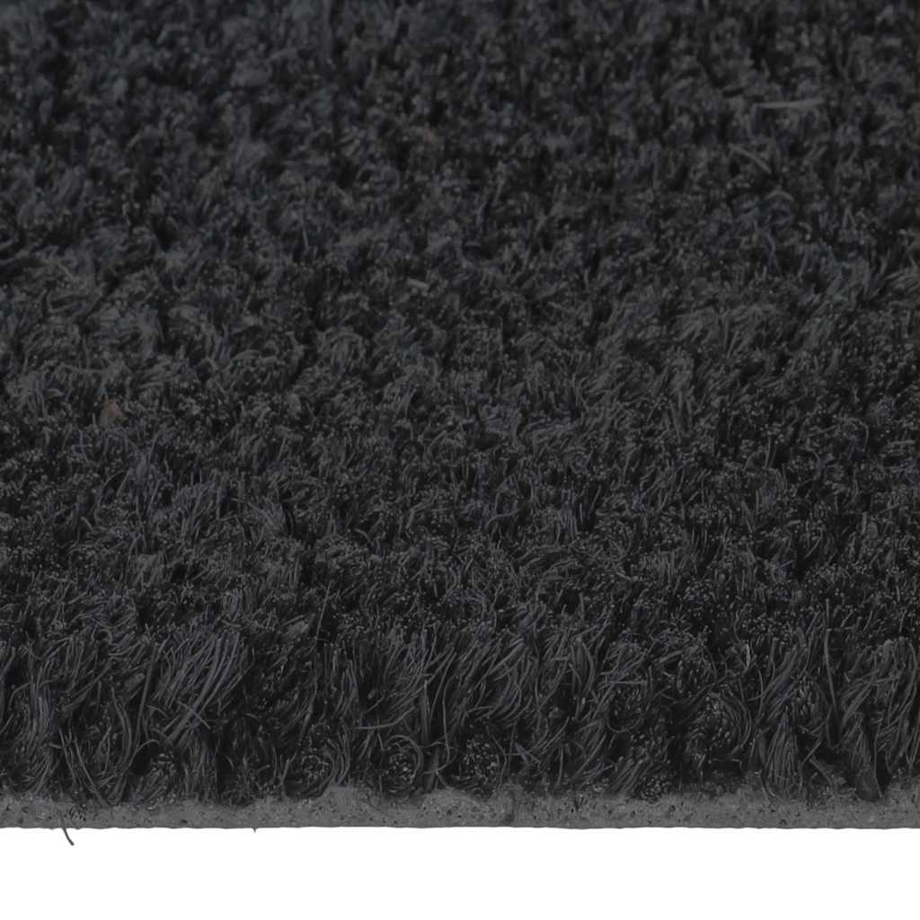 Fußmatte Schwarz Halbrund 60x90 cm Kokosfaser Getuftet