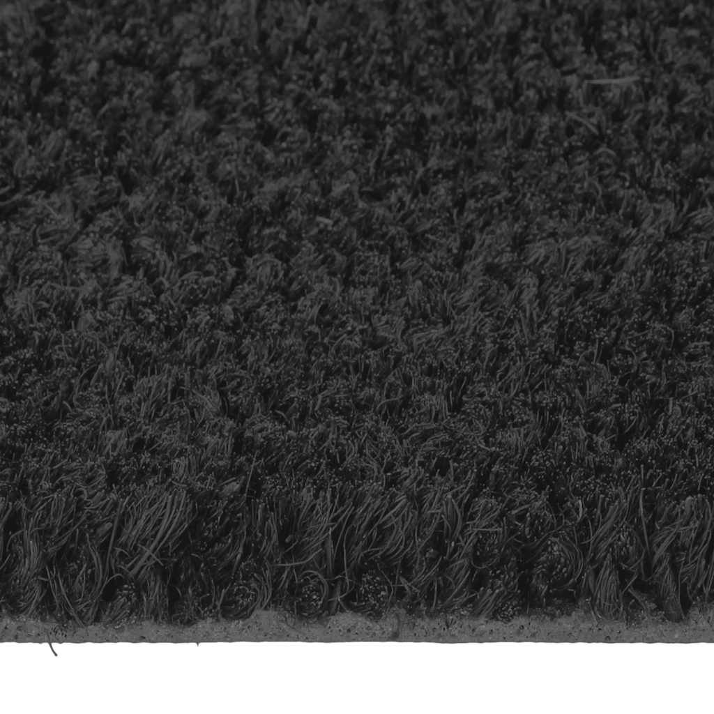 Fußmatte Schwarz 65x100 cm Kokosfaser Getuftet
