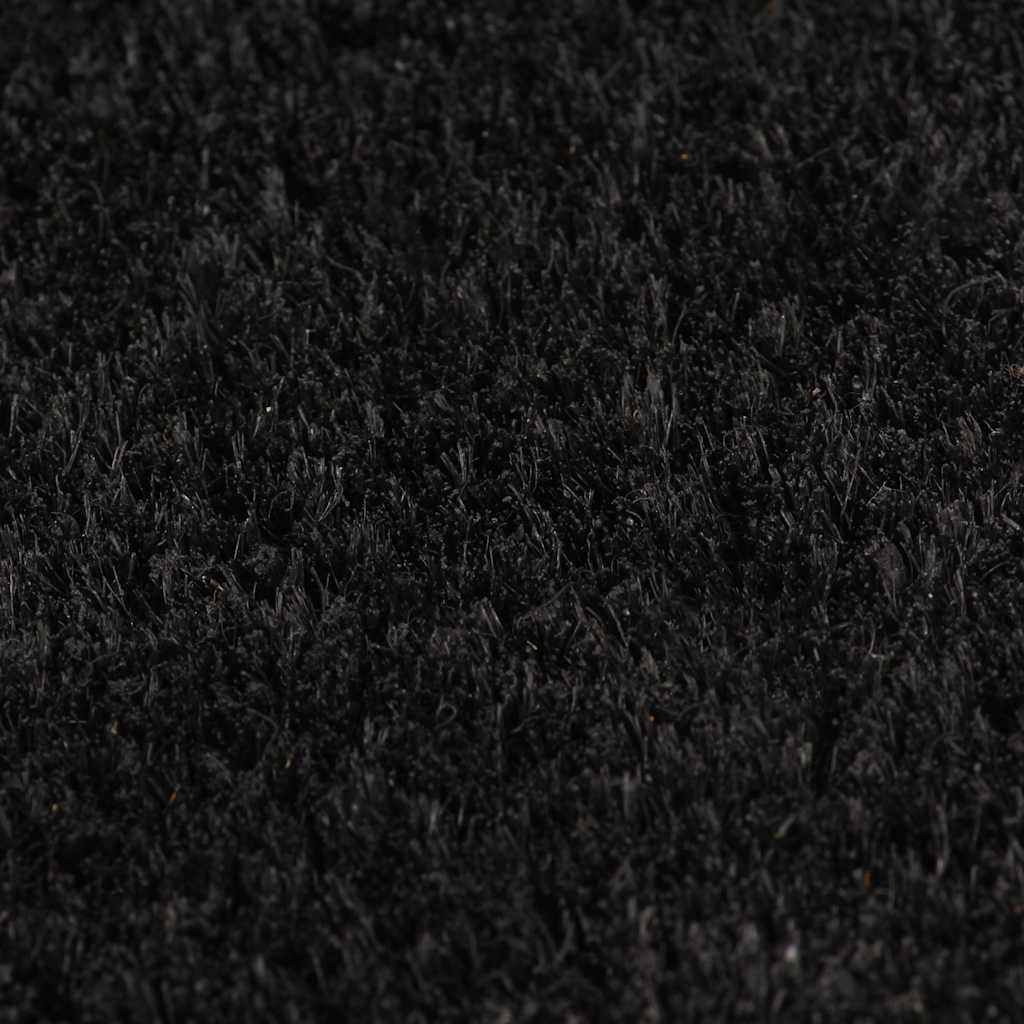 Fußmatte Schwarz 80x100 cm Kokosfaser Getuftet