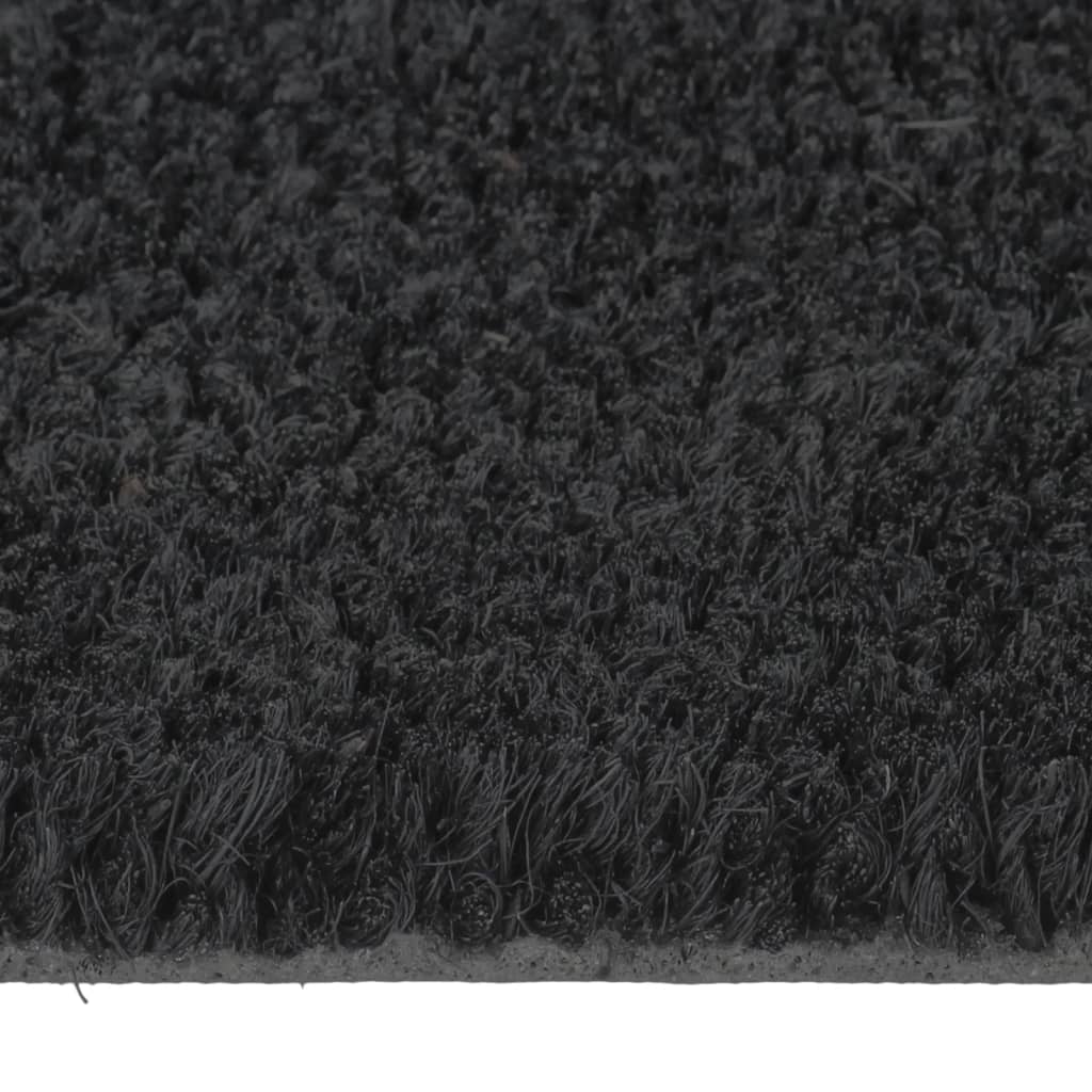 Fußmatte Schwarz 90x150 cm Kokosfaser Getuftet