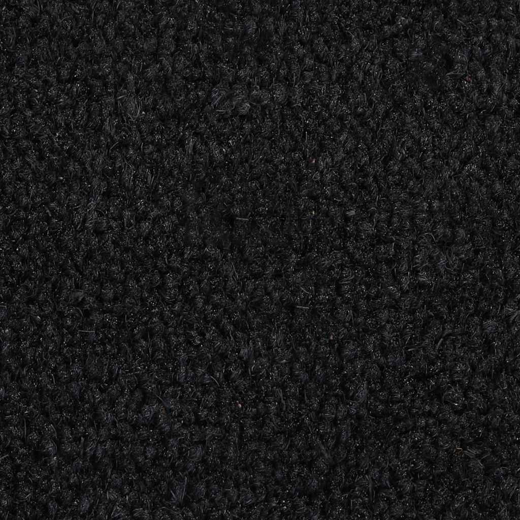 Fußmatte Schwarz 90x150 cm Kokosfaser Getuftet