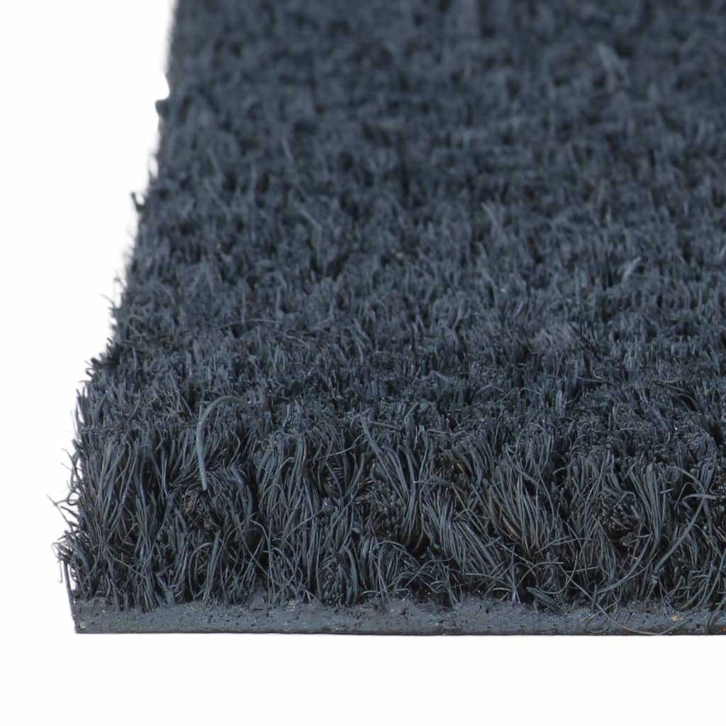 Fußmatte Dunkelgrau Halbrund 50x80 cm Kokosfaser Getuftet