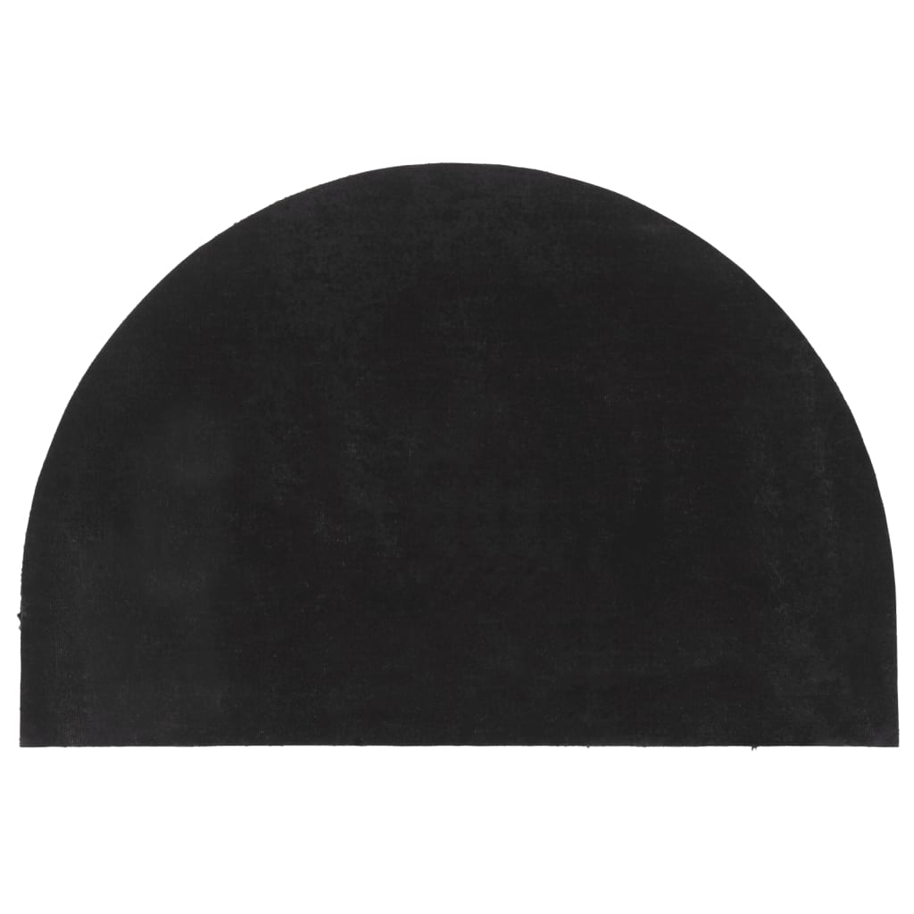 Fußmatte Dunkelgrau Halbrund 60x90 cm Kokosfaser Getuftet