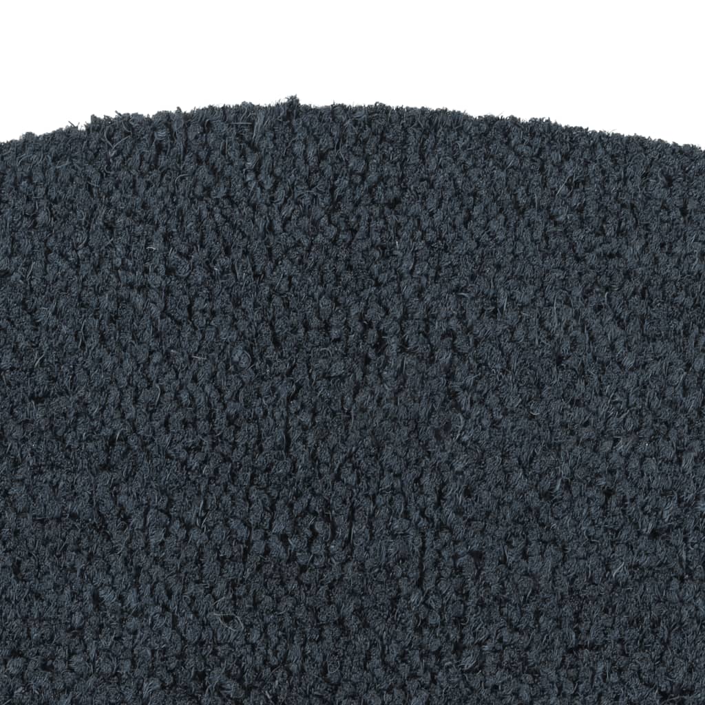 Fußmatte Dunkelgrau Halbrund 60x90 cm Kokosfaser Getuftet