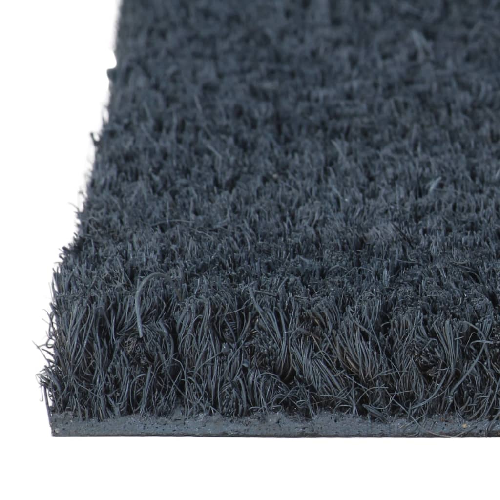 Fußmatte Dunkelgrau Halbrund 60x90 cm Kokosfaser Getuftet