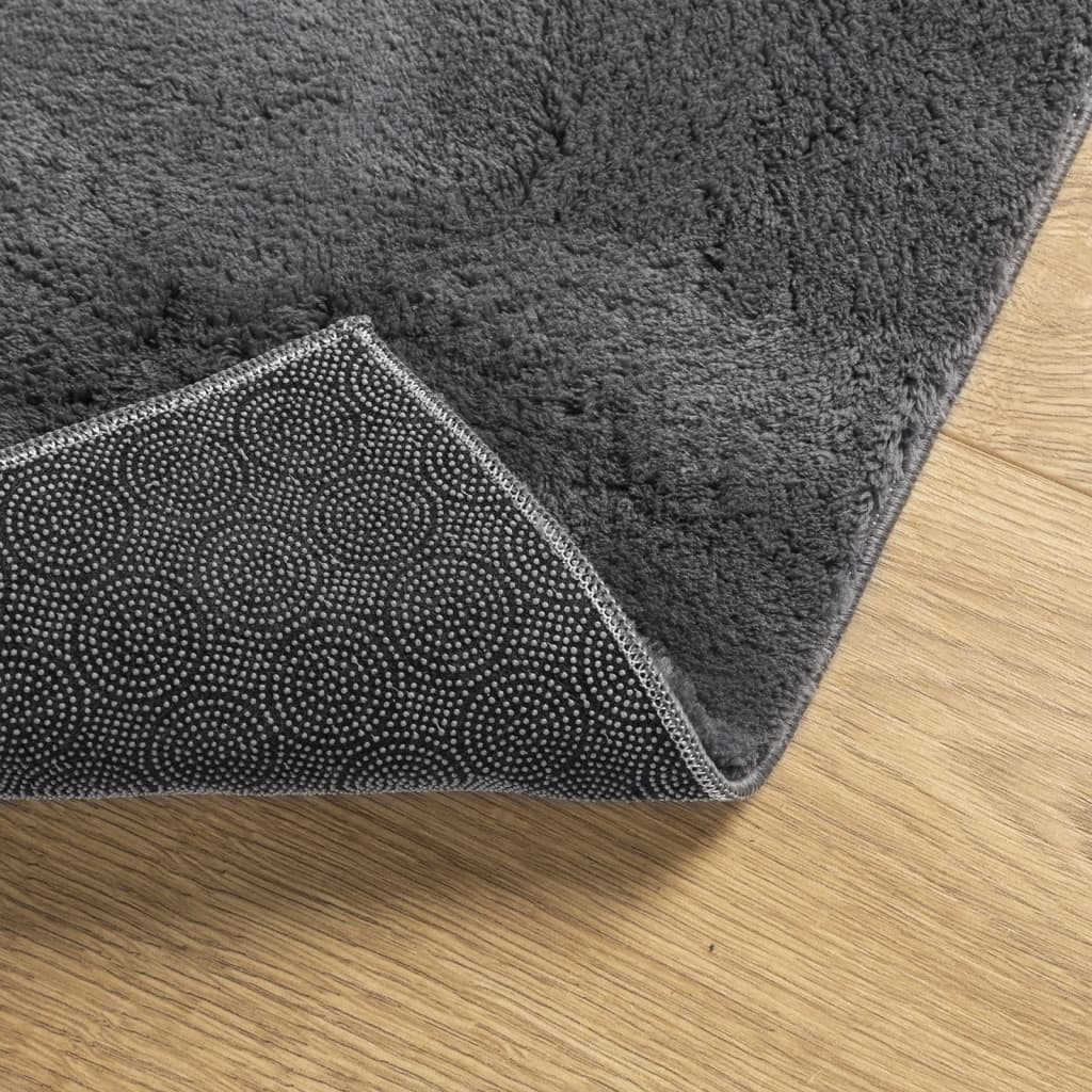 Carpet HUARTE Short Pile Soft and Washable Anthracite 120x170 cm