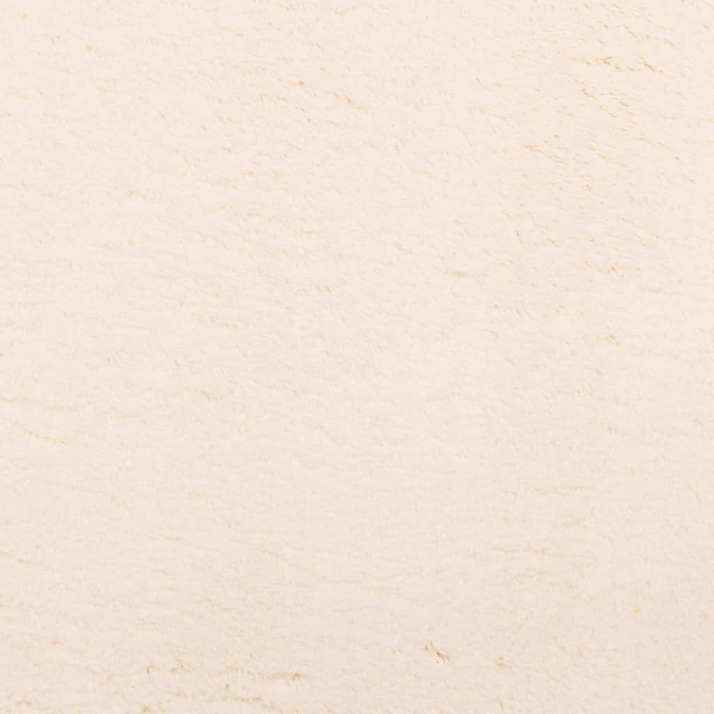 Teppich HUARTE Kurzflor Weich und Waschbar Beige 80x150 cm