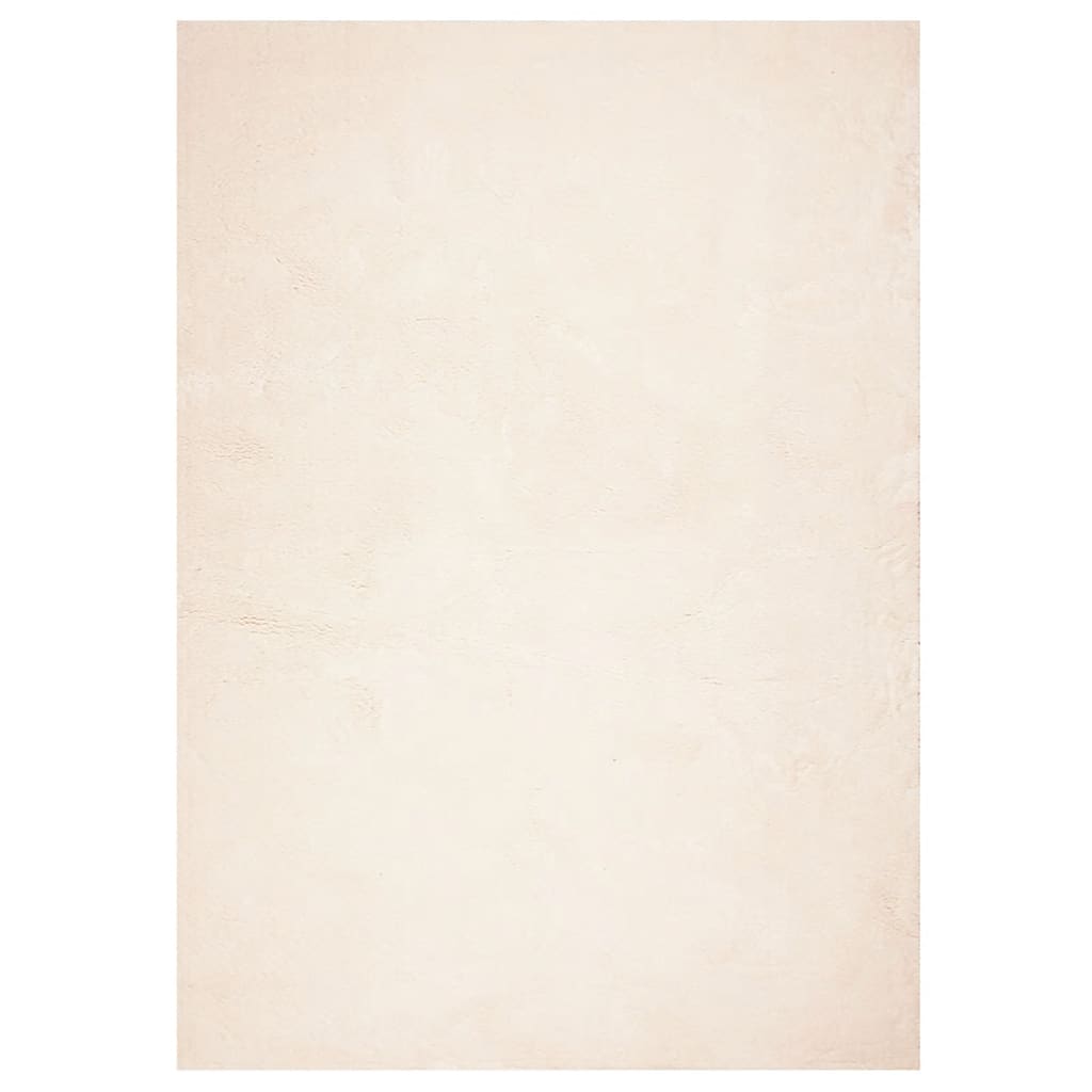 Teppich HUARTE Kurzflor Weich und Waschbar Beige 120x170 cm