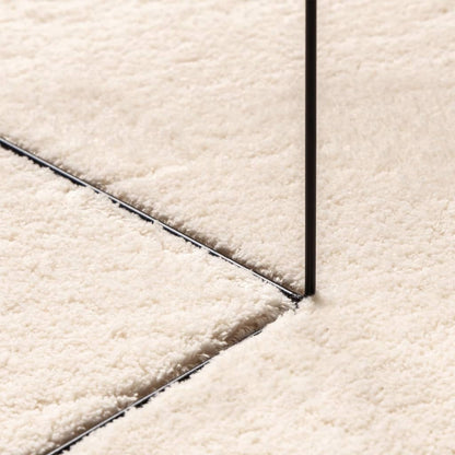 Teppich HUARTE Kurzflor Weich und Waschbar Beige Ø 120 cm