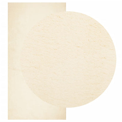 Teppich HUARTE Kurzflor Weich und Waschbar Creme 100x200 cm