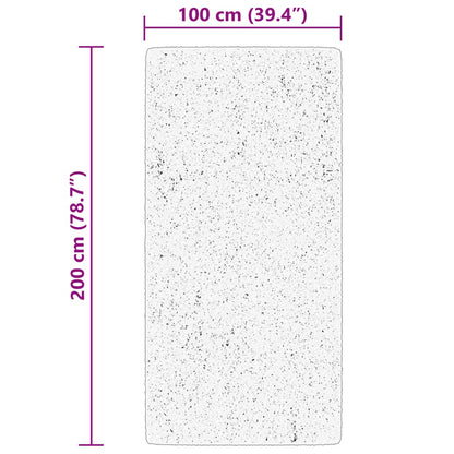Teppich HUARTE Kurzflor Weich und Waschbar Creme 100x200 cm