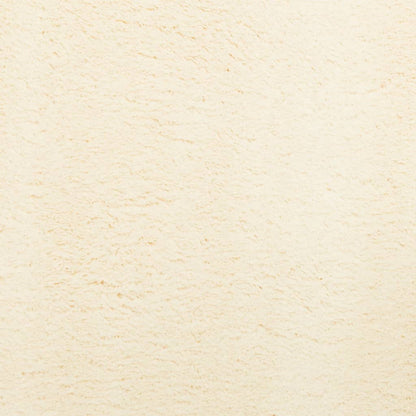 Teppich HUARTE Kurzflor Weich und Waschbar Creme 120x120 cm