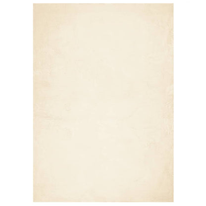 Teppich HUARTE Kurzflor Weich und Waschbar Creme 140x200 cm