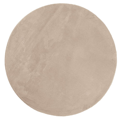 Teppich HUARTE Kurzflor Weich und Waschbar Sandfarben Ø 160 cm