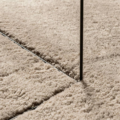Teppich HUARTE Kurzflor Weich und Waschbar Sandfarben Ø 160 cm