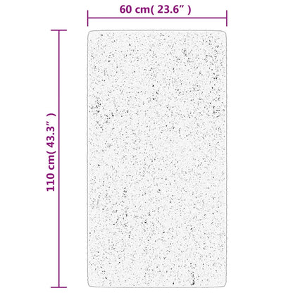 Teppich HUARTE Kurzflor Weich und Waschbar Grau 60x110 cm