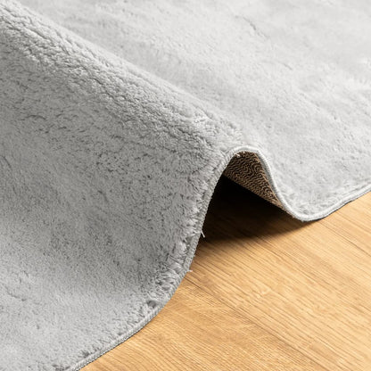 Teppich HUARTE Kurzflor Weich und Waschbar Grau 240x340 cm