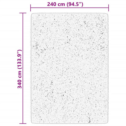 Teppich HUARTE Kurzflor Weich und Waschbar Grau 240x340 cm