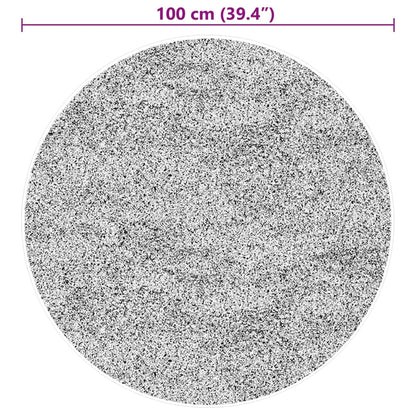 Teppich HUARTE Kurzflor Weich und Waschbar Grau Ø 100 cm