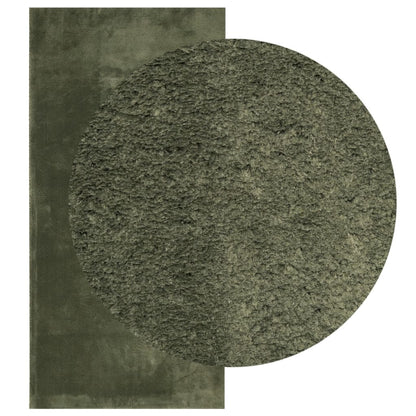 Rug HUARTE Green 100 x 200 cm 100% Polyester Flach
