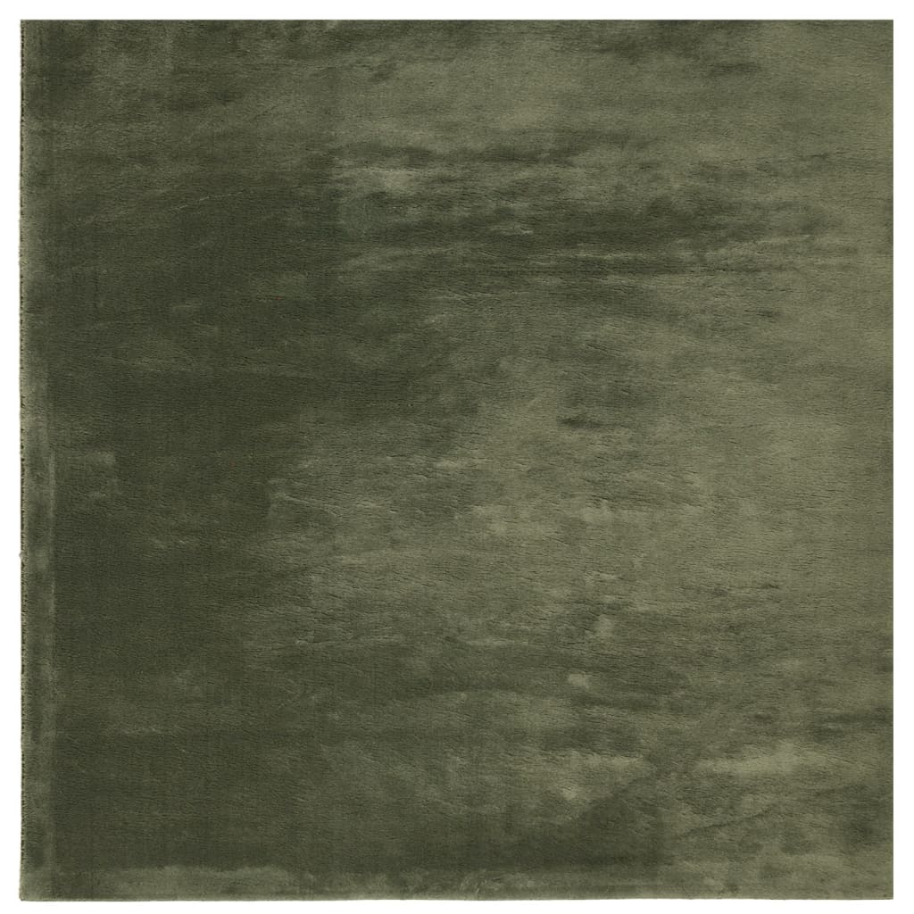 Rug HUARTE Green 160 x 160 cm 100% Polyester Flach Waschbar