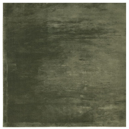 Rug HUARTE Green 160 x 160 cm 100% Polyester Flach Waschbar
