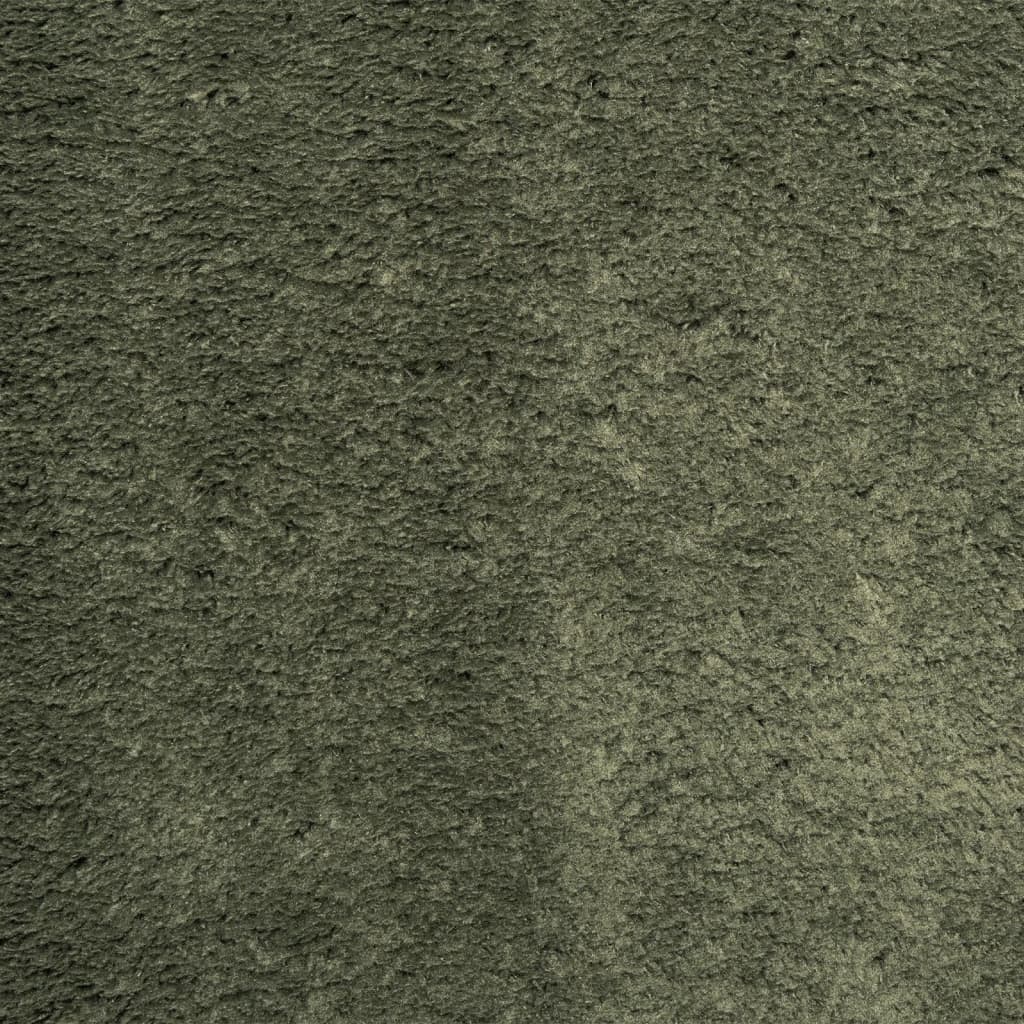 Rug HUARTE Green 160 x 160 cm 100% Polyester Flach Waschbar