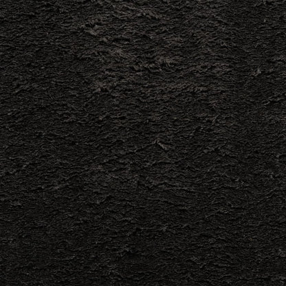 Teppich HUARTE Kurzflor Weich und Waschbar Schwarz 200x200 cm