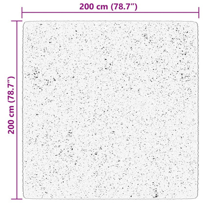 Teppich HUARTE Kurzflor Weich und Waschbar Schwarz 200x200 cm