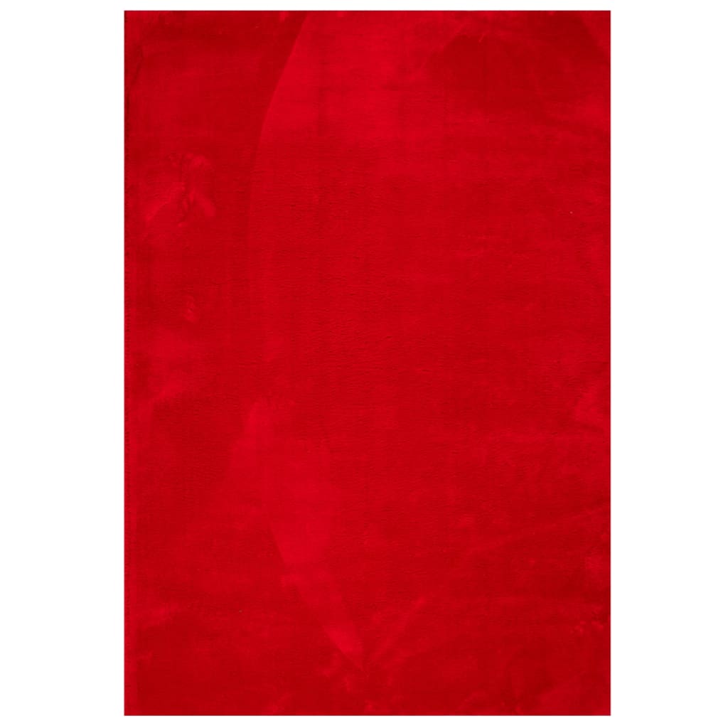 Carpet HUARTE Short Pile Soft and Washable Red 140x200 cm