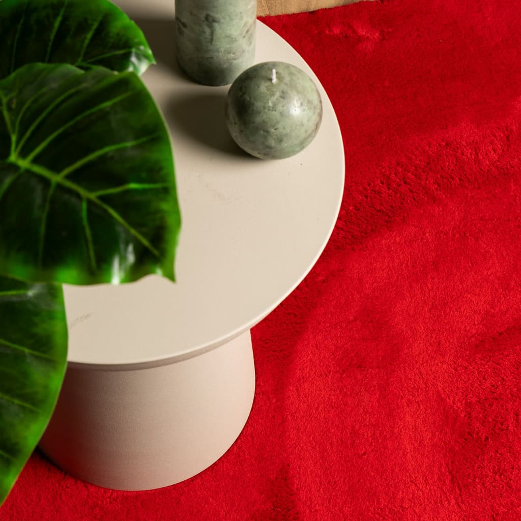 Carpet HUARTE Short Pile Soft and Washable Red 140x200 cm