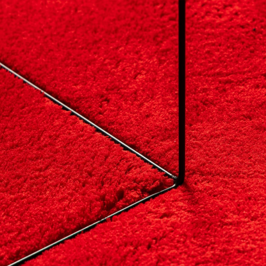 Carpet HUARTE Short Pile Soft and Washable Red 140x200 cm
