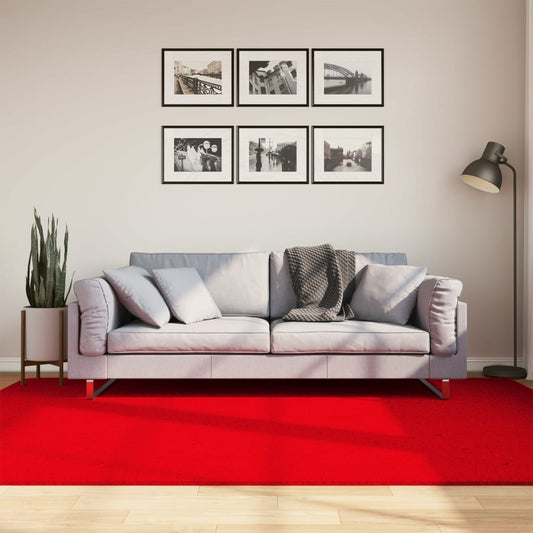 Carpet HUARTE Short Pile Soft and Washable Red 160x230 cm