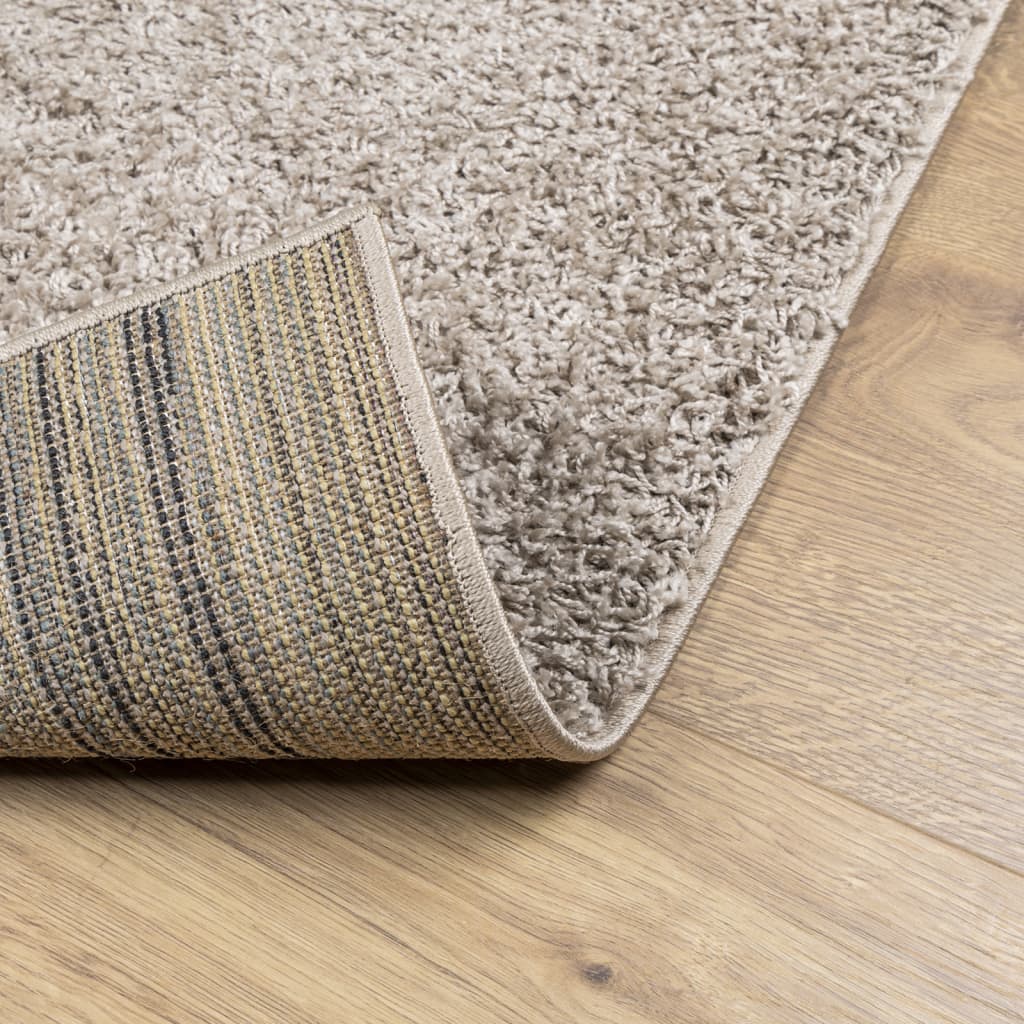 Shaggy-Teppich PAMPLONA Hochflor Modern Beige 60x110 cm