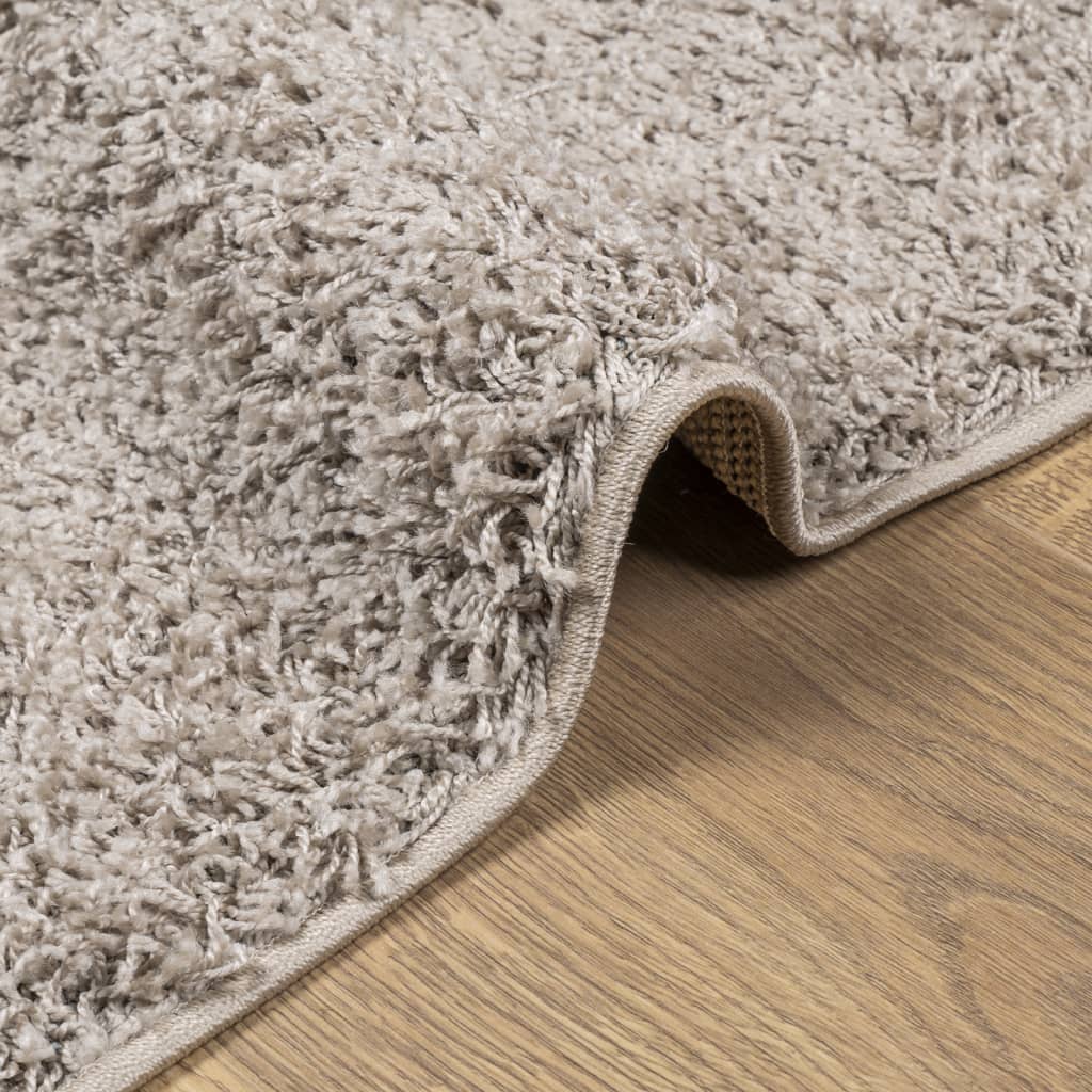 Shaggy-Teppich PAMPLONA Hochflor Modern Beige 60x110 cm