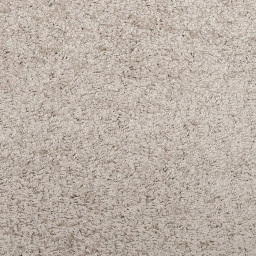 Shaggy-Teppich PAMPLONA Hochflor Modern Beige 80x150 cm