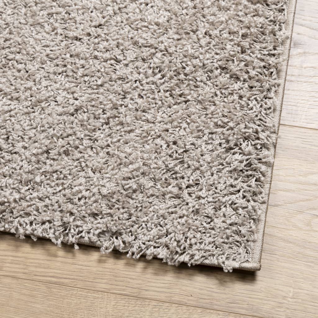 Shaggy-Teppich PAMPLONA Hochflor Modern Beige 80x200 cm