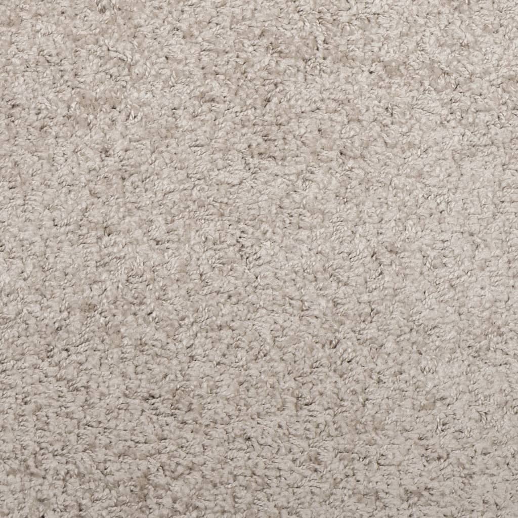 Tapis shaggy PAMPLONA poils longs moderne beige 80x200 cm