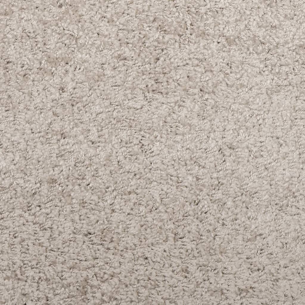 Tapis shaggy PAMPLONA poils longs moderne beige 80x250 cm