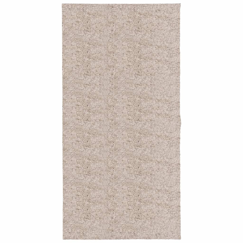 Tapis shaggy PAMPLONA poils longs moderne beige 100x200 cm