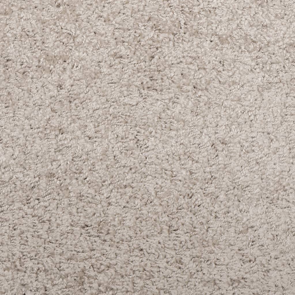 Tapis shaggy PAMPLONA poils longs moderne beige 140x200 cm